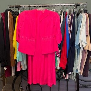 Jessica Howard Pink Midi Dress with Jacket